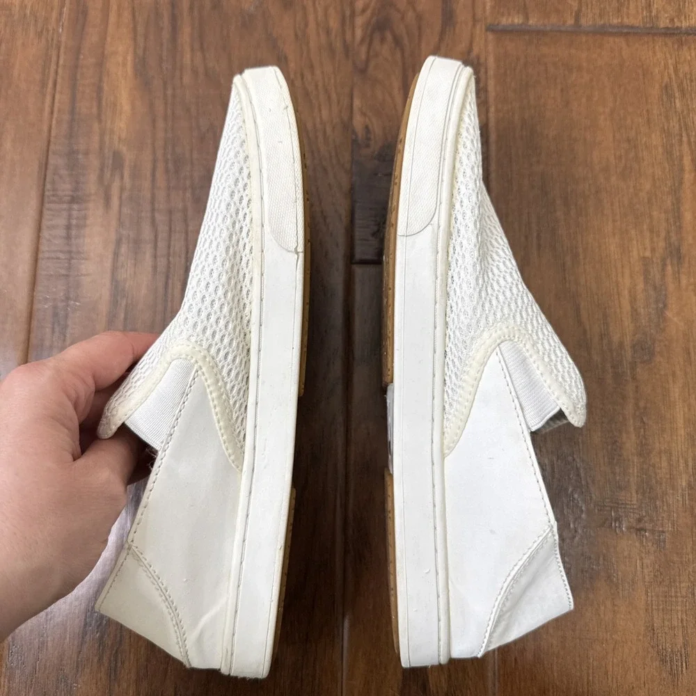 Olukai Slip On Sneakers Pehuea Women's 9‎ White Minimalist Coastal Travel Beach